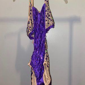 Purple Sequin Jazz Dance Costume